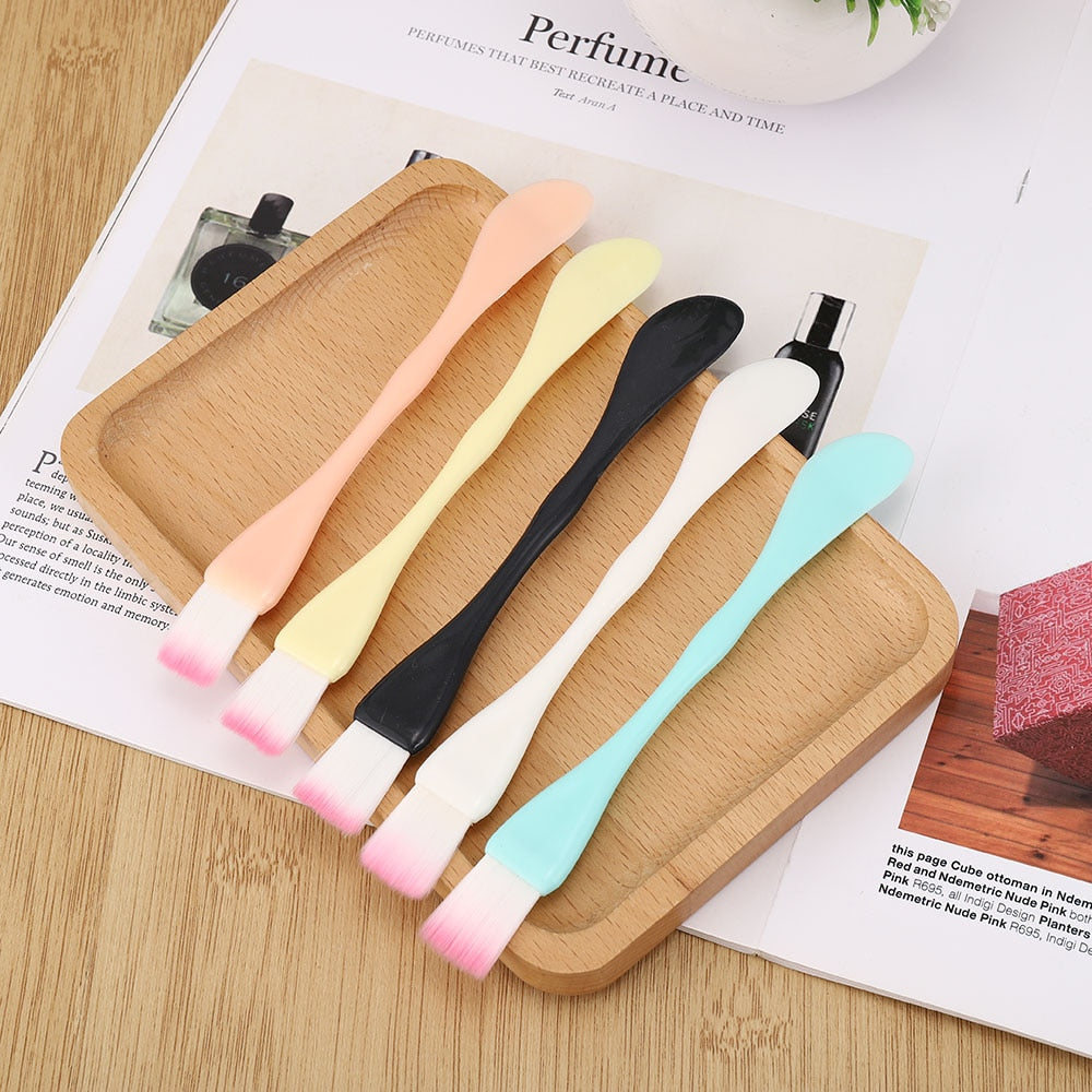 1Pcs Professional Double Ending Soft Hair Facial Mask Mud Brush Portable Foundation Face Brushes Skin Care Cosemtic Beauty Tools