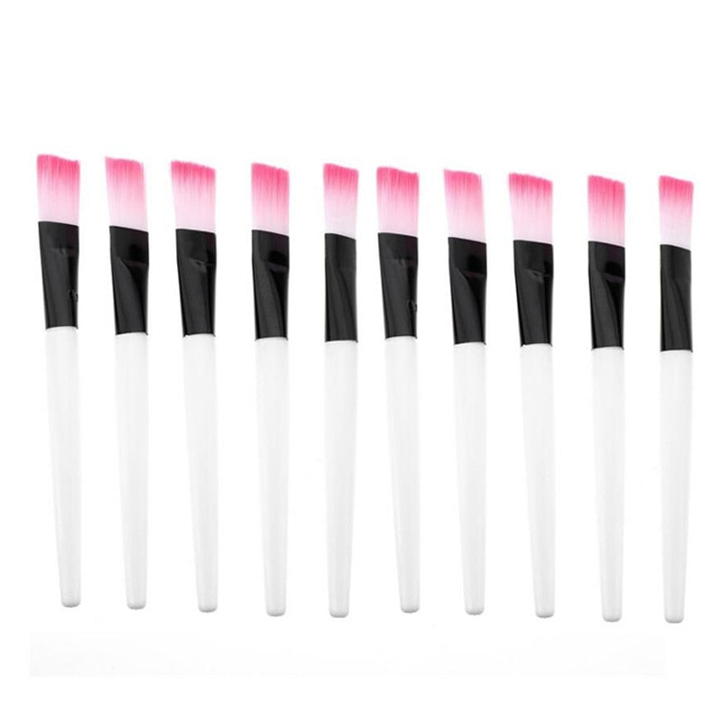 10pc Facial Mask Brush Makeup Brushes Eyes Face Skin Care Masks Applicator Cosmetics Mask Brush Tools Clear Handle