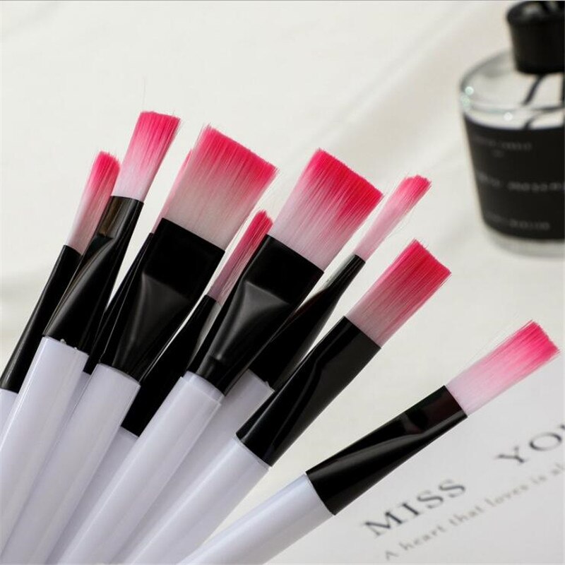 10pc Facial Mask Brush Makeup Brushes Eyes Face Skin Care Masks Applicator Cosmetics Mask Brush Tools Clear Handle