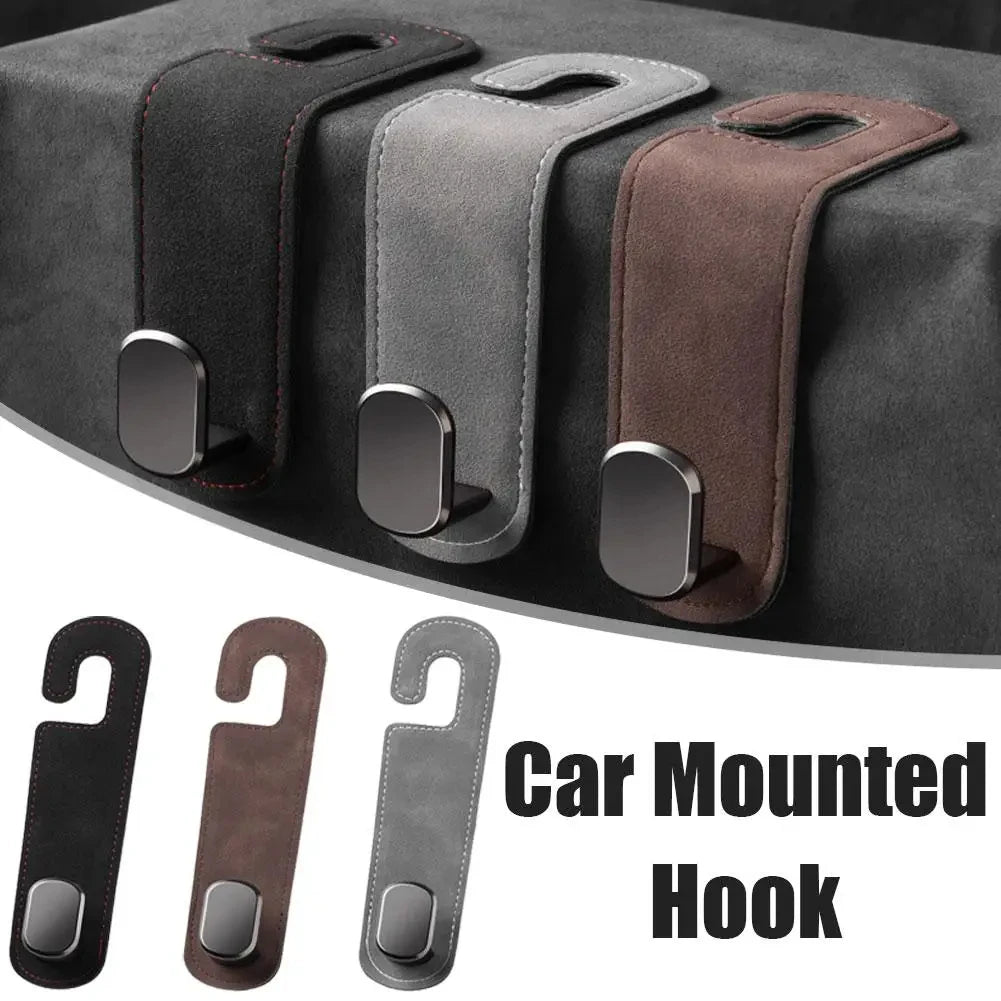 Universal Car Seat Hook Stowing Tidying Phone Holder Suede Hanging Hooks Car Interior Accessories for Tesla Kia BMW Audi2023