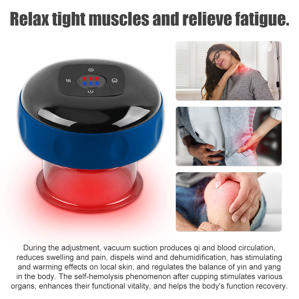 Cupping Therapy Machine Electric Cupping Massager Vibration Function Muscle Stimulator Guasha Massage Points Vacuum Suction Cups