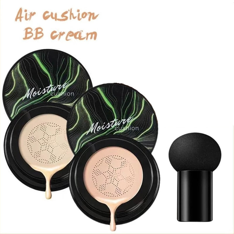 New BB Air Cushion Foundation Mushroom Head CC Cream Concealer Whitening Makeup Cosmetic Waterproof Brighten Face Base Tone