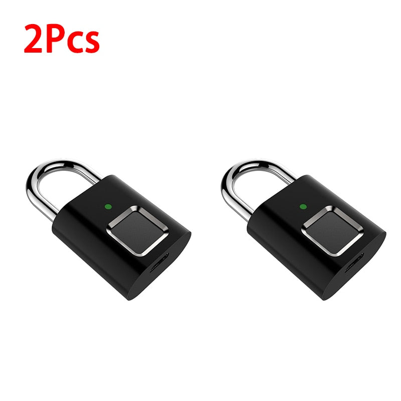 Smart Padlock Door Lock 0.1 Second Unlock Portable Anti-theft Fingerprint Lock L34 USB Rechargeable Fingerprint Lock Drawer Lock