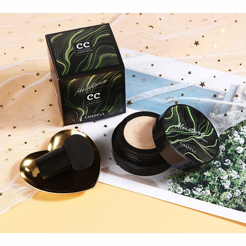 New BB Air Cushion Foundation Mushroom Head CC Cream Concealer Whitening Makeup Cosmetic Waterproof Brighten Face Base Tone