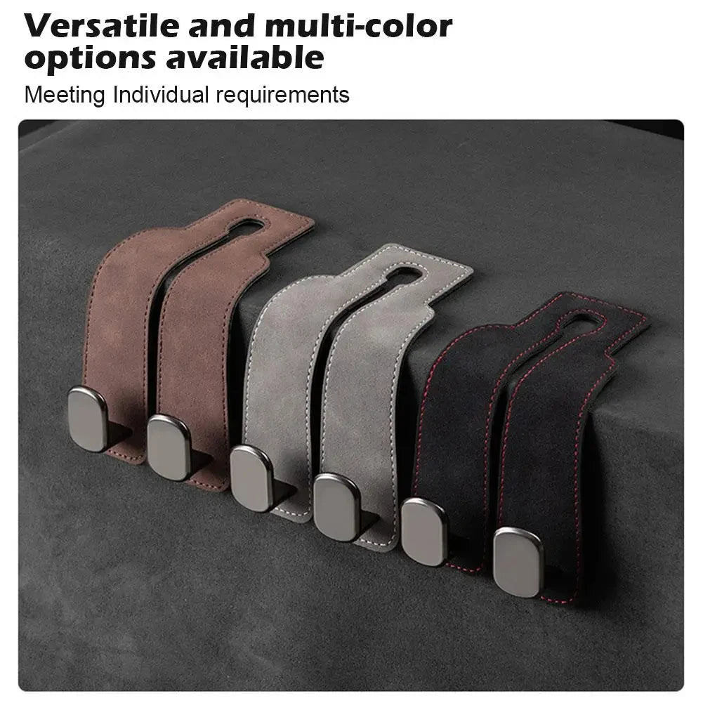 Universal Car Seat Hook Stowing Tidying Phone Holder Suede Hanging Hooks Car Interior Accessories for Tesla Kia BMW Audi2023