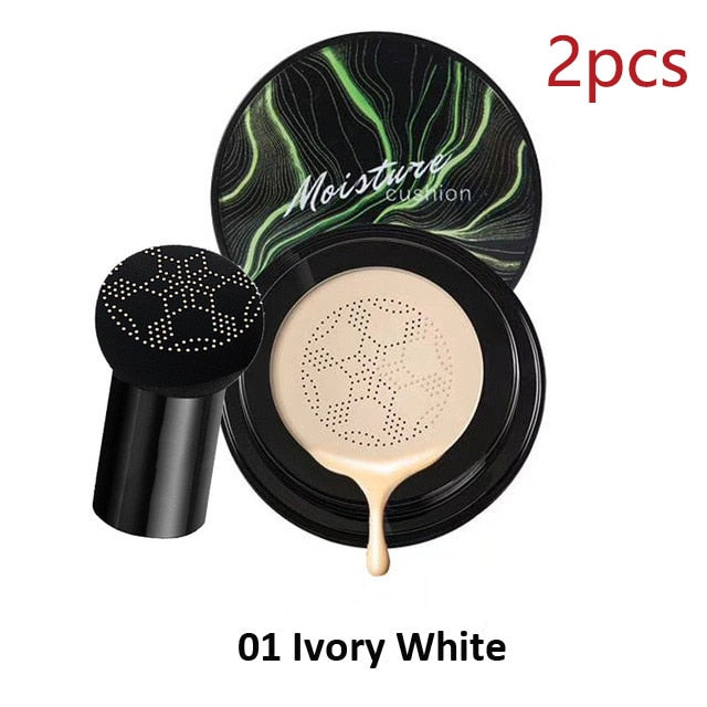 New BB Air Cushion Foundation Mushroom Head CC Cream Concealer Whitening Makeup Cosmetic Waterproof Brighten Face Base Tone