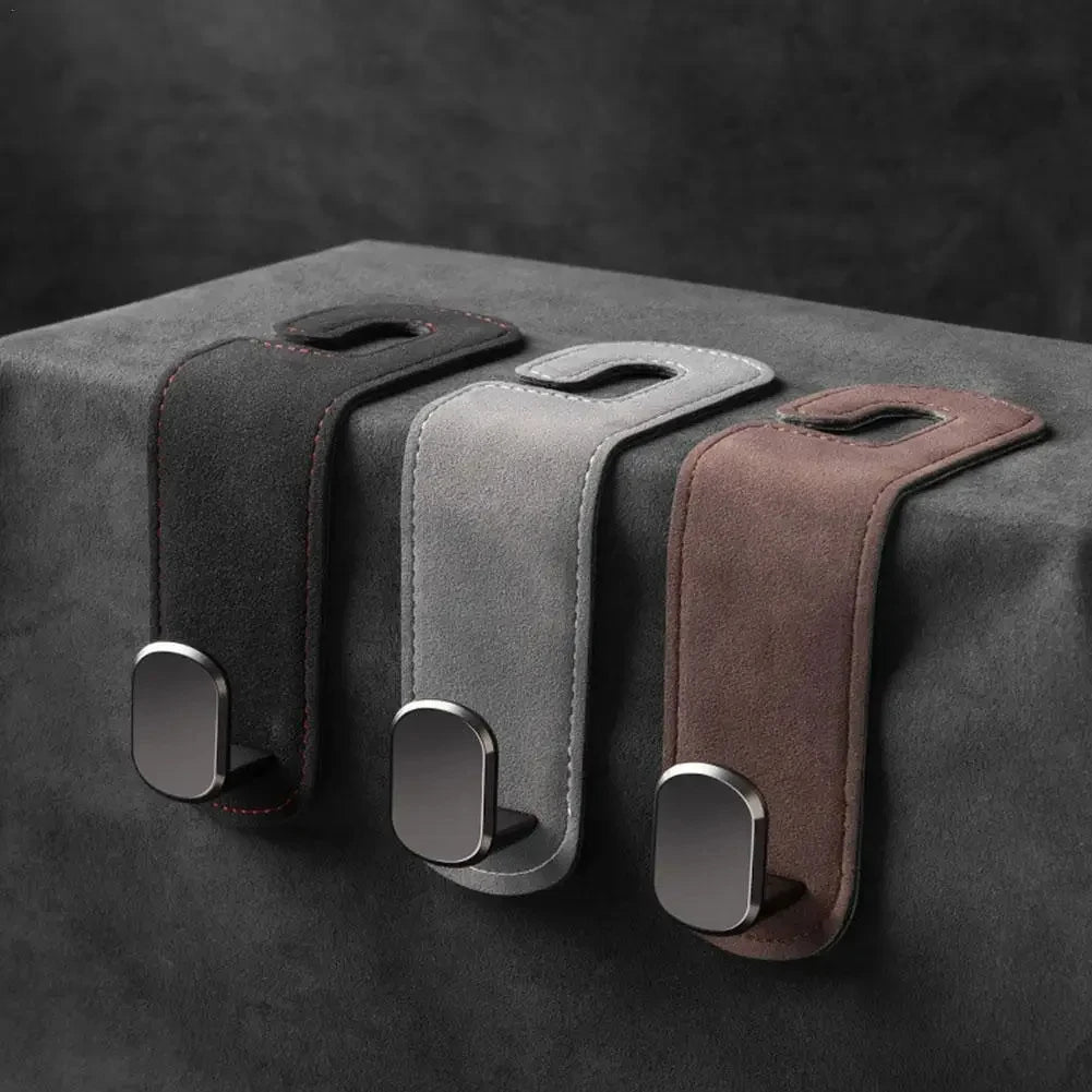 Universal Car Seat Hook Stowing Tidying Phone Holder Suede Hanging Hooks Car Interior Accessories for Tesla Kia BMW Audi2023
