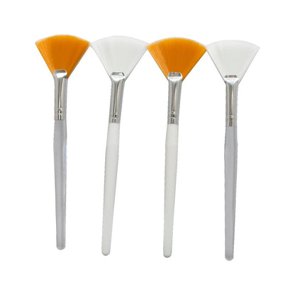3pcs Practical Facial Brushes Fan Makeup Brushes Soft Portable Mask Brushes Cosmetic Tools for Women Ladies Girls