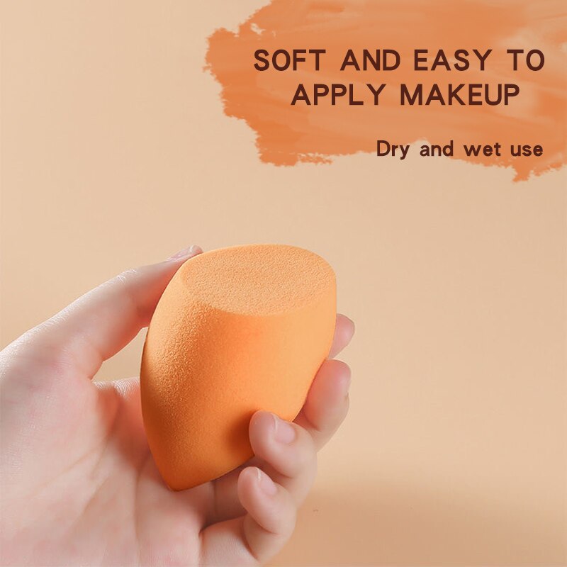 7 PCS Cosmetic Egg Smear Proof Makeup Super Soft Puff Set Pear Shaped Tools Sponge Wet and Dry Dual Use Become Bigger When Expo