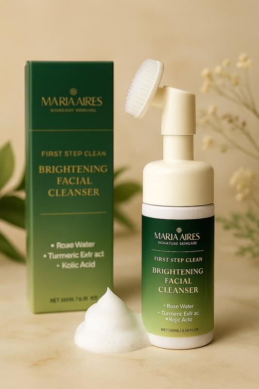 Gentle Glow Cleanser – Kojic Acid + Turmeric + Rose Water | Brightening Face Wash | Maria Aires Skincare (50ml)