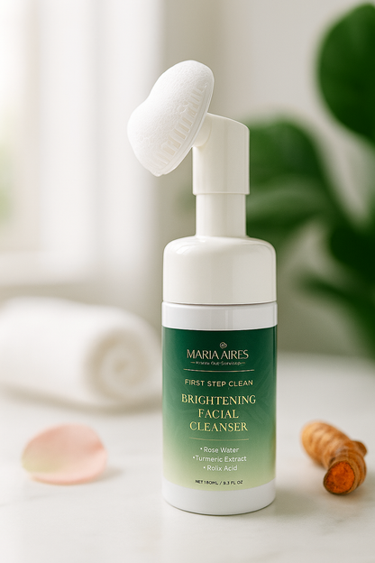 Gentle Glow Cleanser – Kojic Acid + Turmeric + Rose Water | Brightening Face Wash | Maria Aires Skincare (50ml)