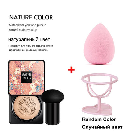 Magic Foundation Mushroom Head Air Cushion CC Cream Waterproof Brighten Foundation Cream Women Base Makeup Face Korean Cosmetics