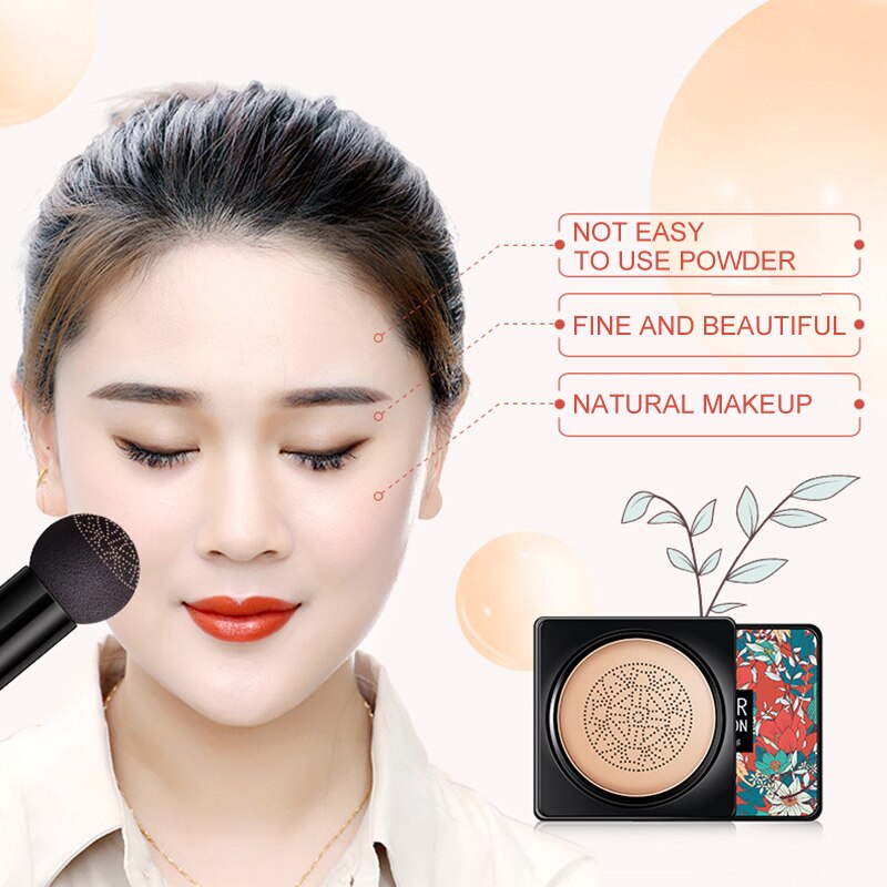 Magic Foundation Mushroom Head Air Cushion CC Cream Waterproof Brighten Foundation Cream Women Base Makeup Face Korean Cosmetics